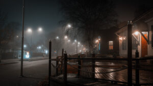 Misty evening on Lindholmen